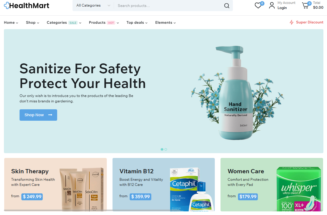 Modern Pharmacy Website Preview